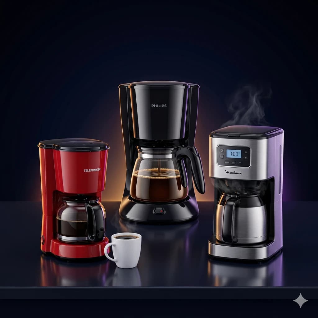 Mejores cafeteras de filtro en Argentina 2026: Telefunken, Philips y Moulinex desde $18.989