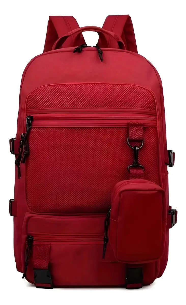 Mochila Urbana Impermeable Reforzada Grande Porta Laptop Monedero Con Cierre Bolsillos Para Botella Grande 30 Litros Mochila Viaje Mochila Universitaria Mochila Moderna Levys Bazar 823 Color Bordo