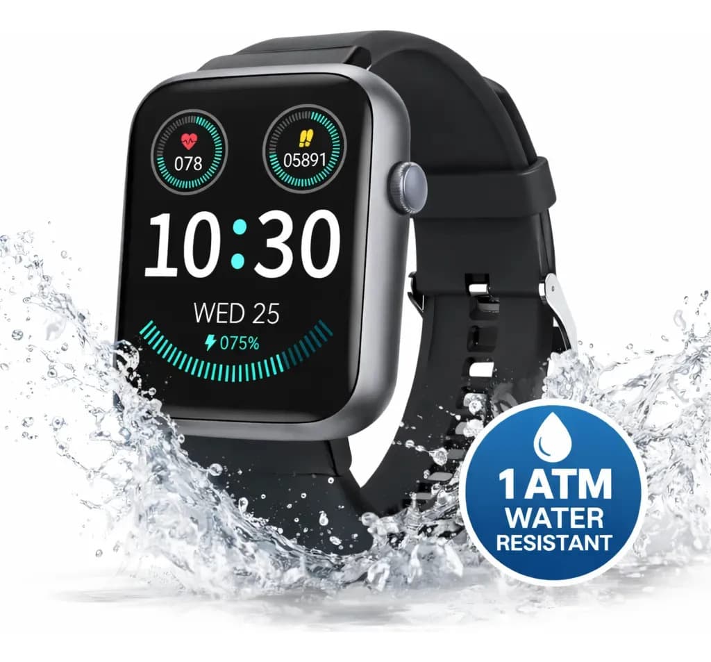 Smartwatch Jd Capri 1.83 Cuadrado Llamadas Bluetooth Múltiples Modos Deportivos Presión Arterial Spo2 Control De Música Reloj Inteligente Negro Smart Watch