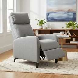 Sillón Reclinable Pushback Corfam 1 Cuerpo color gris claro