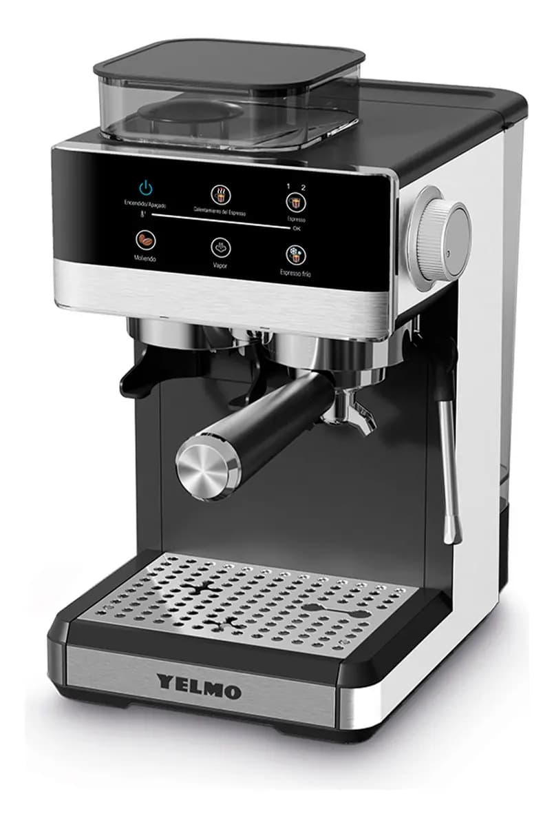 Cafetera Eléctrica Digital Semiautomática Yelmo Ce5125 20 Bares Negro Café en granos y café molido 20 bares