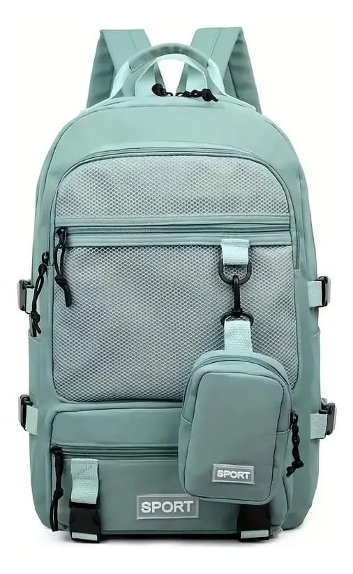 Mochila Urbana Impermeable Reforzada Grande Porta Laptop Monedero Con Cierre Bolsillos Para Botella Grande 30 Litros Mochila Viaje Mochila Universitaria Mochila Moderna Levys Bazar 823 Color Aqua