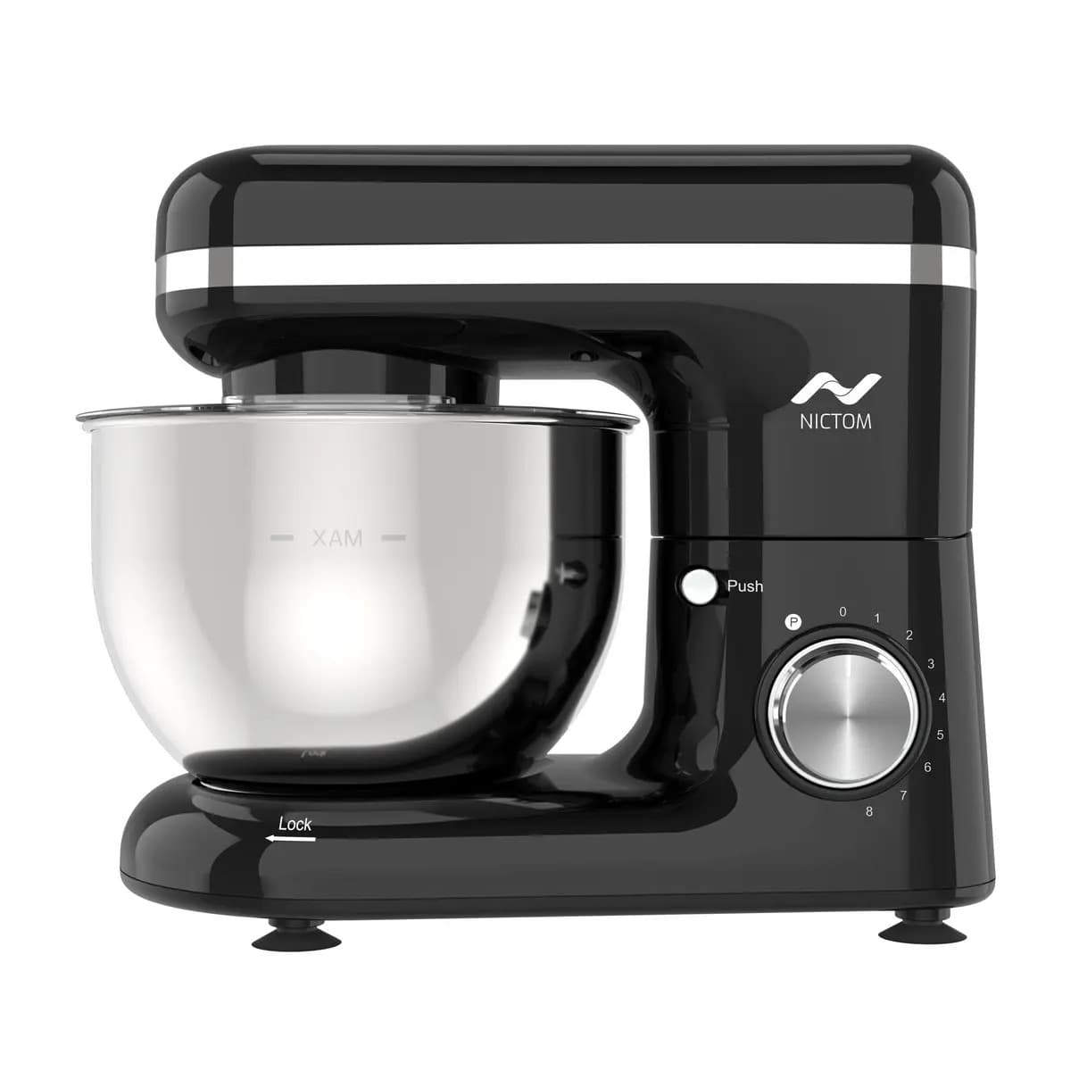 Batidora Planetaria Nictom Bowl 4lts 8 Velocidades Turbo Negro