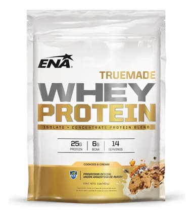 Proteína ENA Sport True Made sabor Cookies & Cream en Doypack 453g