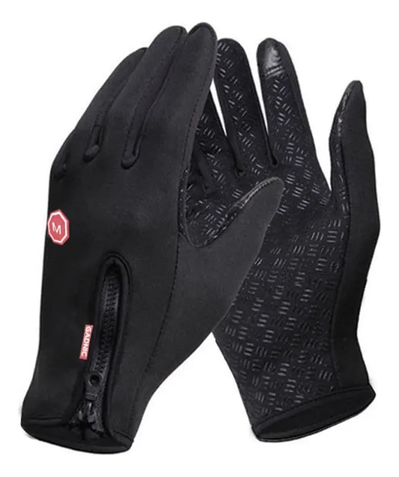 Guantes Motociclista Gadnic Touch Táctico Deportivos Térmico Color Negro Talle L