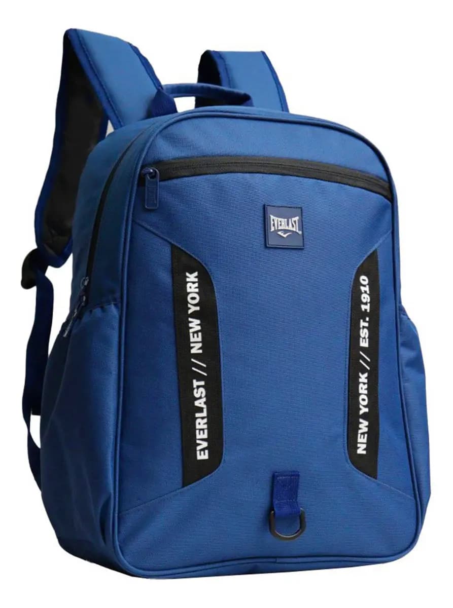 Mochila Porta Notebook Urbana Everlast Reforzada Organizador Interno Porta Botella 28478 Color Azul