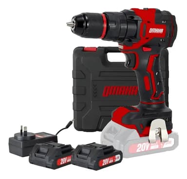 Taladro Atornillador Percutor Brushless Omaha 20V 45Nm 2 Baterías Cargador
