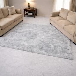 Alfombra Nórdica Living Pelo Largo 140x200 Antideslizante 1.4 M 2 M Gris