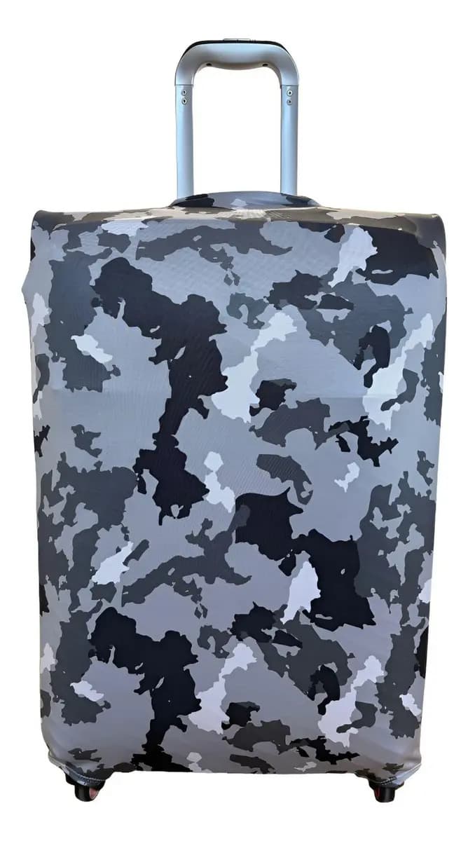 Fundas Cubre Valijas Diseños Surtidos Los Tamaños Color Camuflaje Gris Carry On