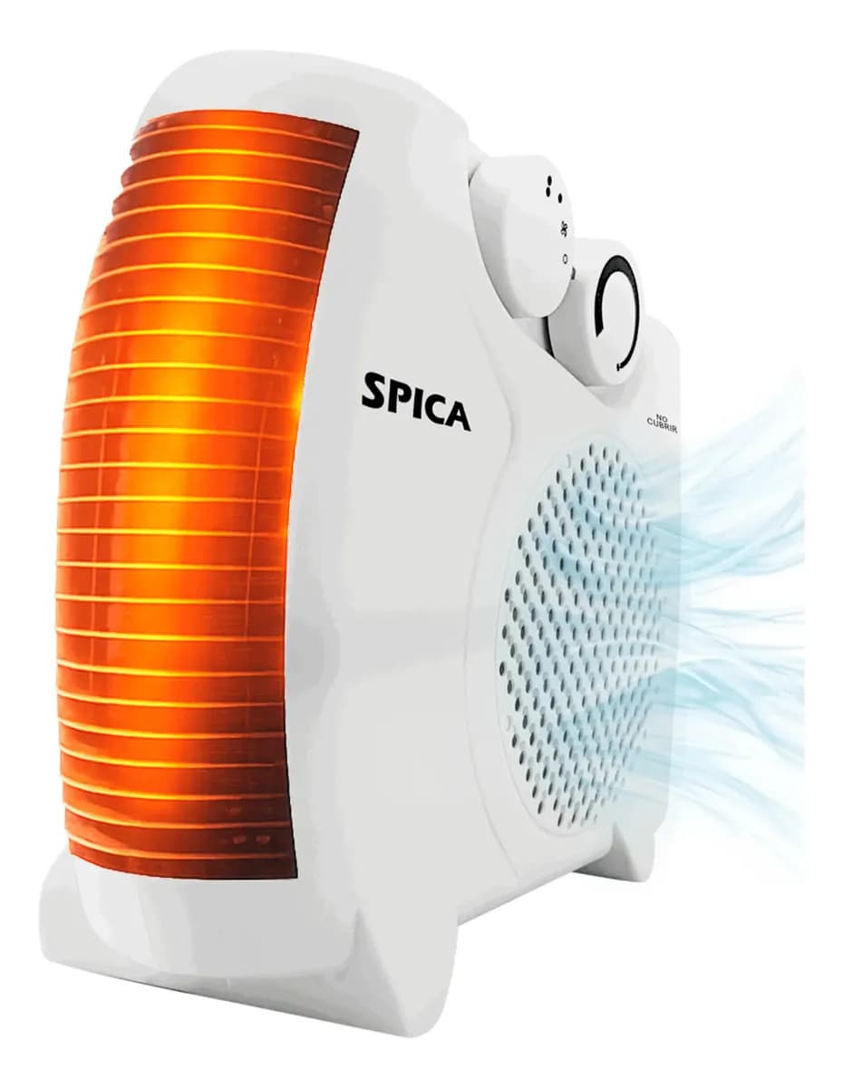 Caloventor Electrico Calefactor SPICA SP-1600 Ventilador Regulable Color Blanco
