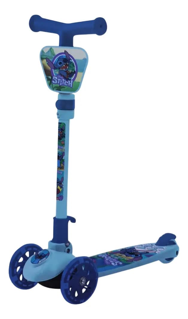 Monopatín Infantil Plegable de Lilo y Stitch con Luces LED