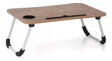 Bandeja Notebook Plegable Crystal Rock de Melamina, Marrón Oscuro