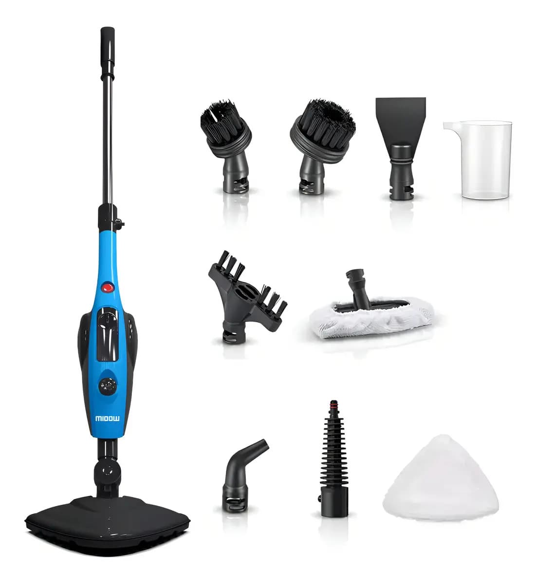 Limpiadora A Vapor Midow M1 1300w 10 Accesorios Color Azul