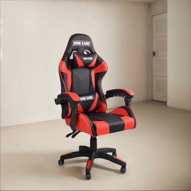 Silla Gamer Good Game GG-06 Mid Plus Reclinable Negro/Rojo