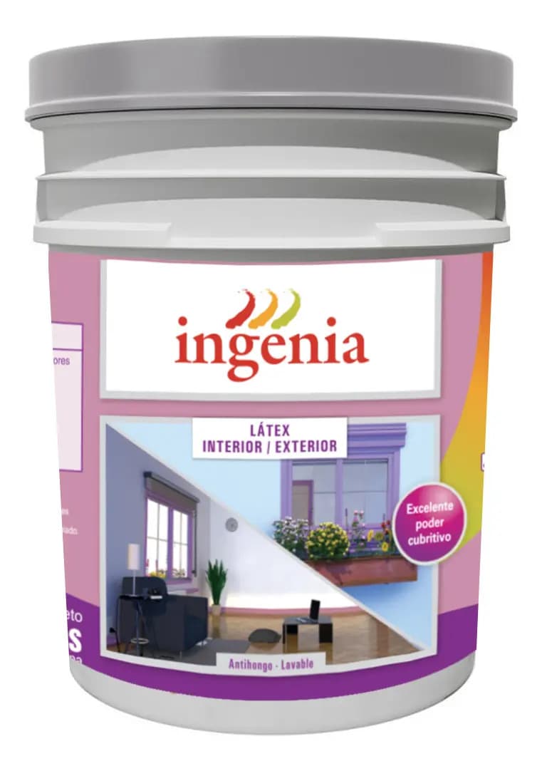 Pintura Latex Ingenia X 20 L Interior Exterior Cubritiva - Blanco