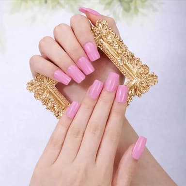 Tiras De Uñas de Gel Premium 22u Autoadhesivas - No Necesitan Lámpara Uv - Rosa Chicle