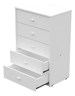 Chifonier Cinco Cajones Milenial Melamina Mosconi Blanco