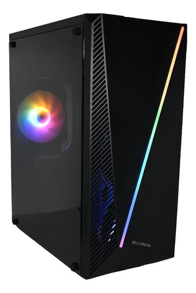Gabinete De Dellorean K4t Cooler Rgb Color Negro