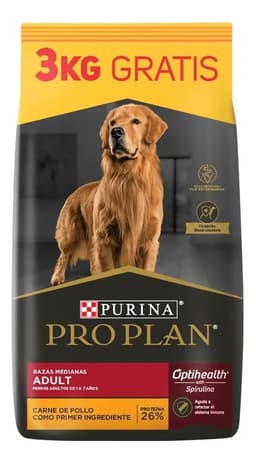 Alimento Pro Plan OptiHealth Pro Plan para perro adulto de raza mediana sabor pollo y arroz de 18 kg