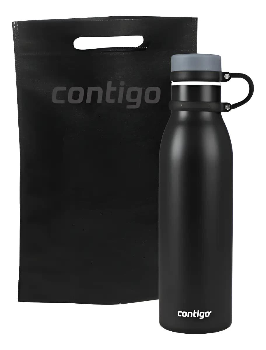 Botella Térmica Contigo Matterhorn 591ml Acero Bolsa Matte Black