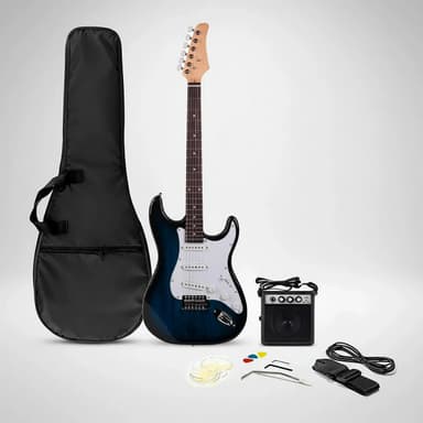 Guitarra Eléctrica EG001 con Amplificador 5W y Accesorios Azul