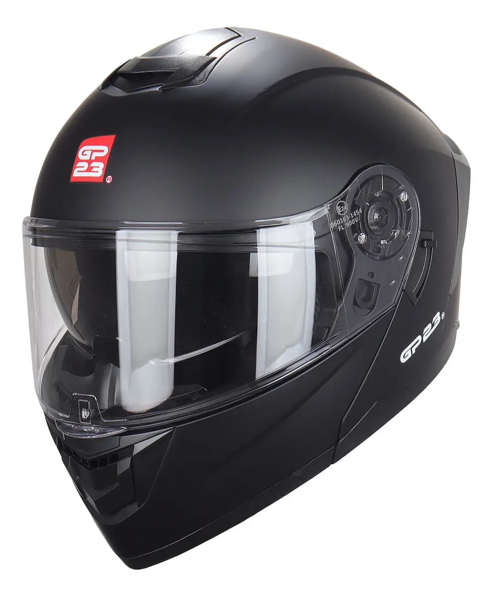 Casco Moto Gp 23 Fl900 Furius Liso Rebatible Doble Visor Color Negro Mate Tamaño Del Casco Xl