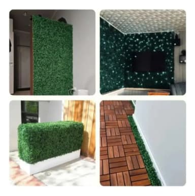 Jardin Vertical Artificial Muro Plantas Enredadera Verde