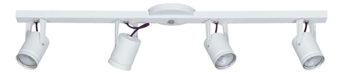 Spot Aplique Barral Slim para 4 Luces Dicro Gu10 Direccionables Color Blanco Ferrolux S-4900B/T