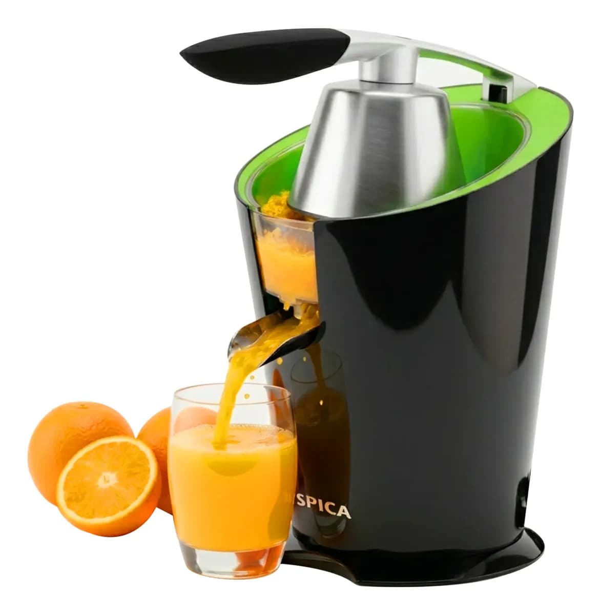 Exprimidor Electrico De Jugo Naranjas Spica Sp-750 De Palanca Color Negro