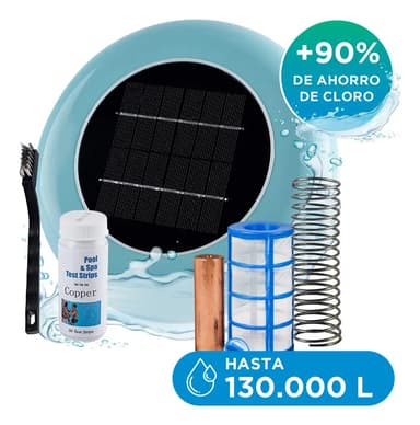 Ionizador Solar Pileta Gadnic Panel Solar Monocristalino Pro Antisarro Sustentable 130000Lts