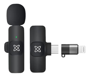 Microfono Corbatero Inalambrico Compatible Celular iPhone iPad Color Negro Megan Tech K8 USB-C Ideal Influencer Creador de Contenido