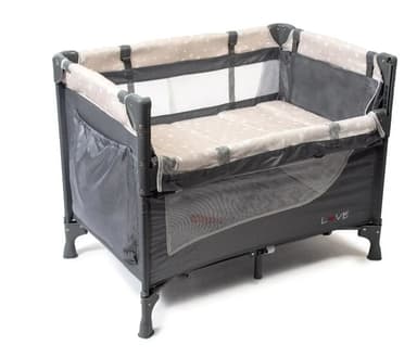 Practicuna Colecho Doble Altura Corralito Mosquitero Color Beige/gris