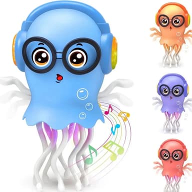 Medusa Bailarina Con Luz Y Musica Jellyfish Bump & Go Medusa Azul