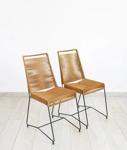 Silla Tulum Acapulco Respaldo Alto Simil Yute Yute Marrón Yute Negro