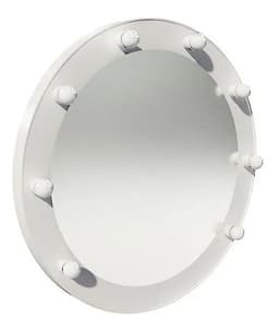 Espejo Hollywood Redondo Circular 80cm S/lámp Temacasa Blanco