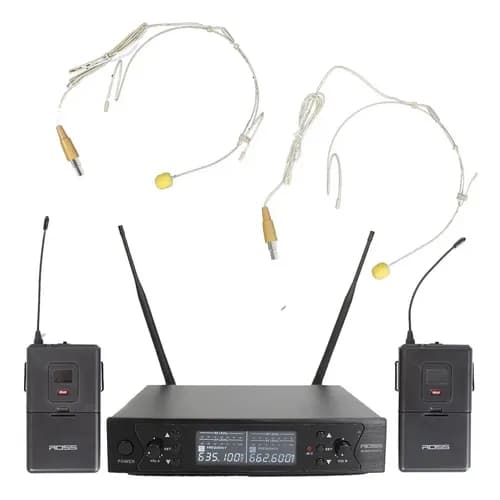 Sistema Inalámbrico Ross Mu-626 Micrófono Doble Vincha