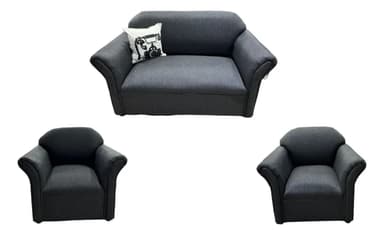 Sillon Juego Living Eco 2-1-1 Espacio Living Tela Chenille Color Catálogos En Fotos