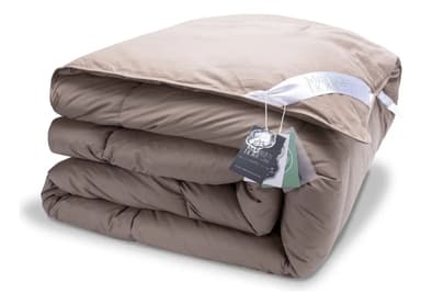 Edredón Pluma Ecológica Hungarian Ecodown Queen B Color Camel Diseño de la tela Liso