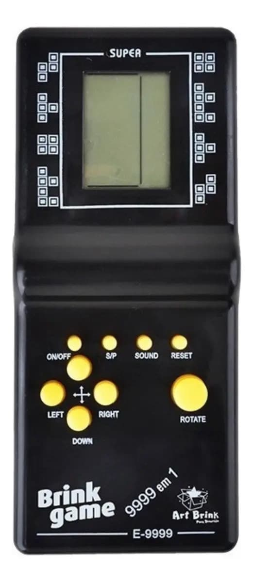 Consola Portátil Brick Game 9999 en 1 Negra Tetris Snake Frogger
