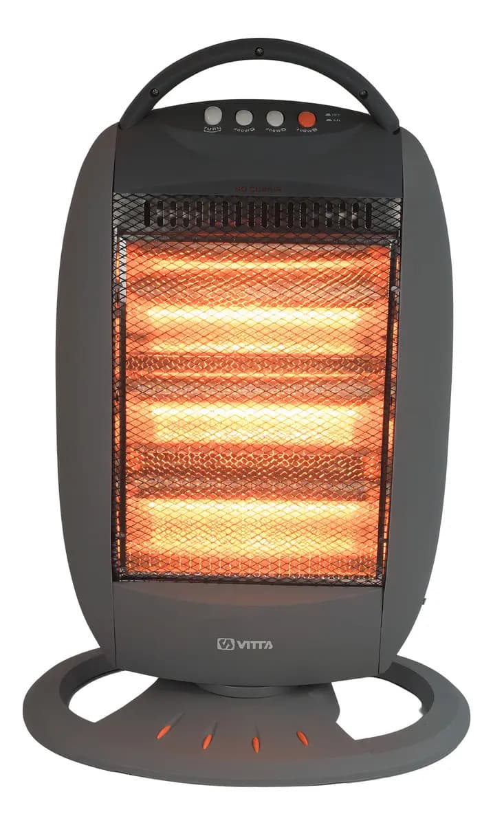 Estufa Halógena Vitta VIT-201 1200W 3 Niveles Oscilante Gris Oscuro