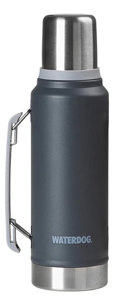 Termo Acero Inoxidable Waterdog 1 L C/ Manija Pico Cebador Color Gris