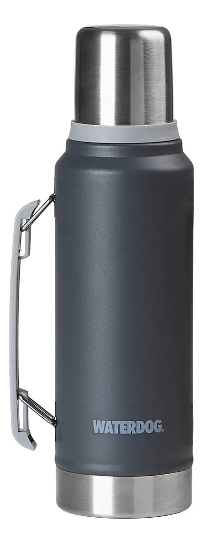 Termo Acero Inoxidable Waterdog 1 L C/ Manija Pico Cebador Color Gris