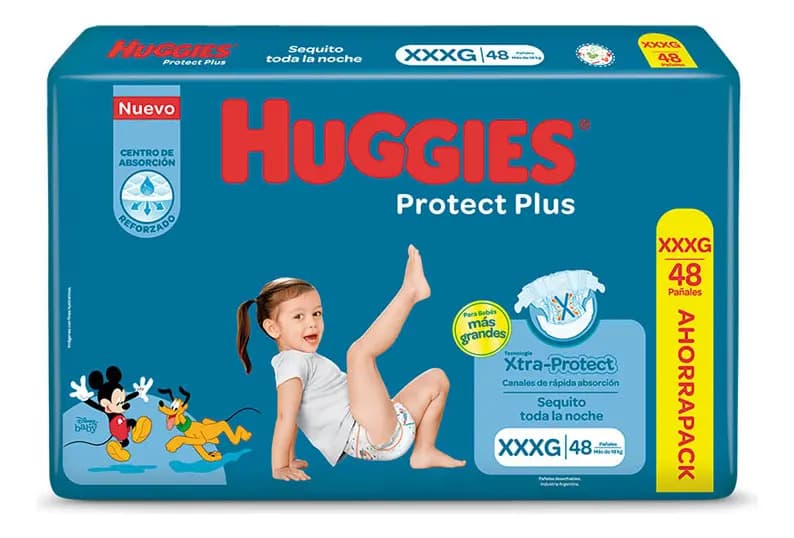 Huggies protect plus sin género XXXG 48 unidades