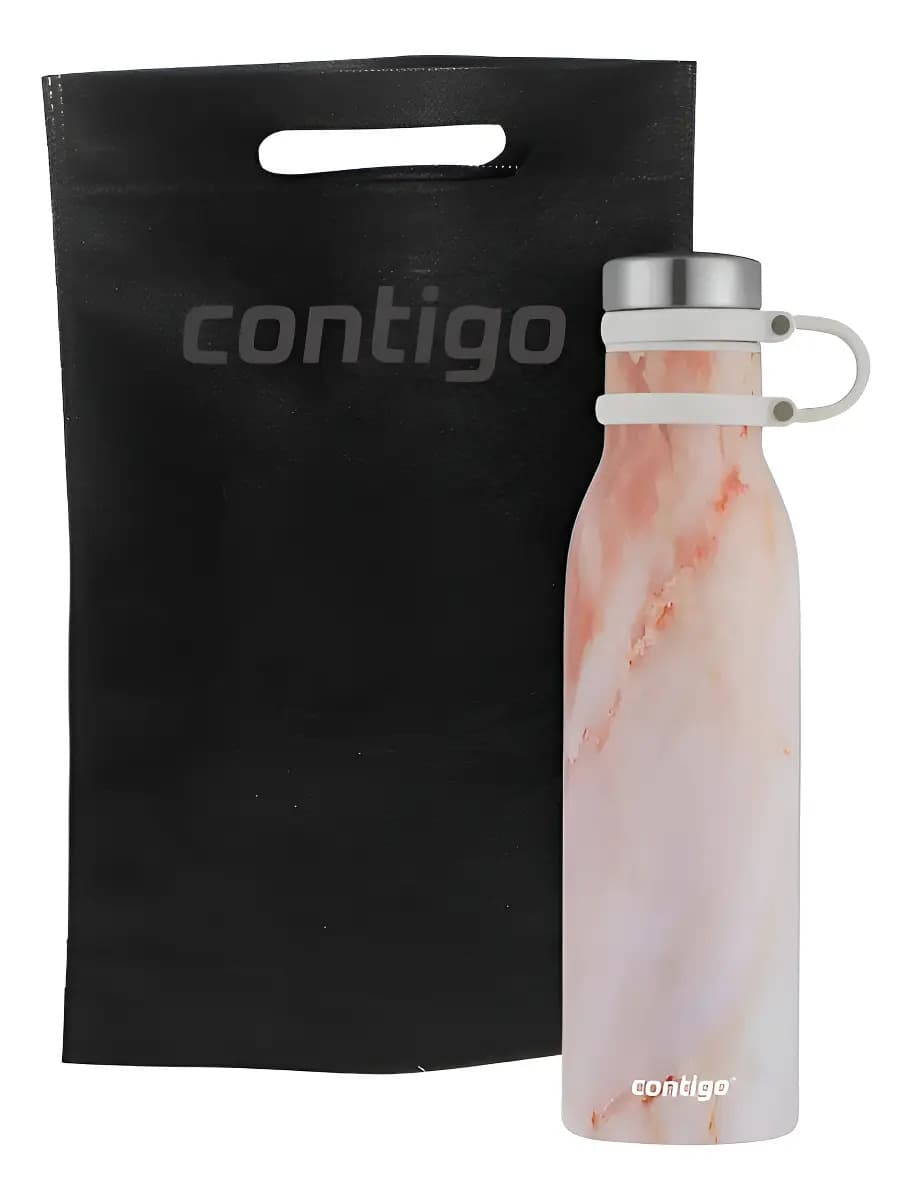 Botella Térmica Contigo Matterhorn 591ml Acero Bolsa Rose Quartz
