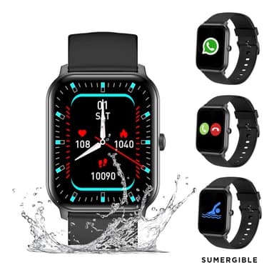 Reloj Inteligente Cuadrado Nictom NT15 Smartwatch Resistente Agua Llamadas Parlante Bluetooth Ritmo Cardiaco