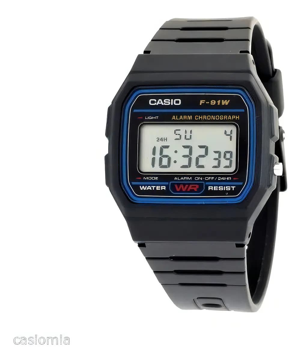 Reloj digital Casio F91w LED con cronómetro y alarma de 30 m