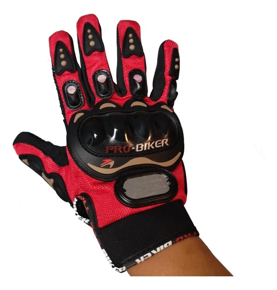 Guantes Para Moto Con Proteccion Pro Biker Color Rojo Talla Xl (24-25 Cm)