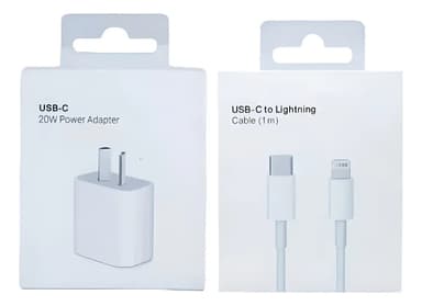 Cargador compatible con iPhone 20W USB-C + Cable Lightning Carga Rápida Compatible iPhone 11 12 13 14