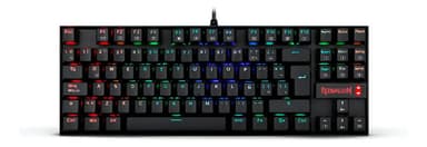 Teclado Redragon Kumara QWERTY Outemu Blue inglés US color negro con luz RGB