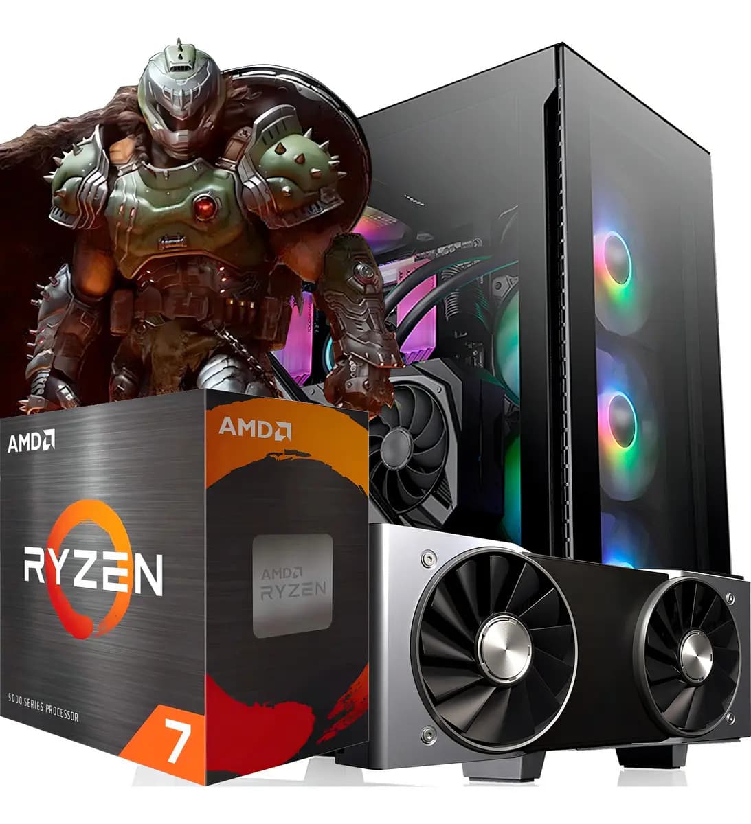 Pc Gamer Amd Ryzen 7 5700 32GB SSD 1TB GeForce RTX 5060